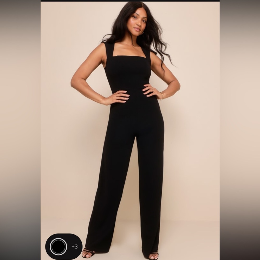 New in bag Lulus Enticing Endeavors Black Jumpsuit S